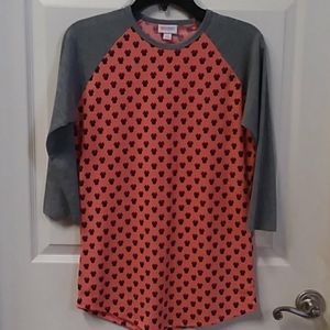 Ladies Lularoe Minnie Mouse Randy top size XS
